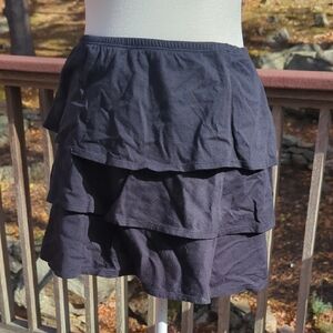 Black Tiered Mini Skirt